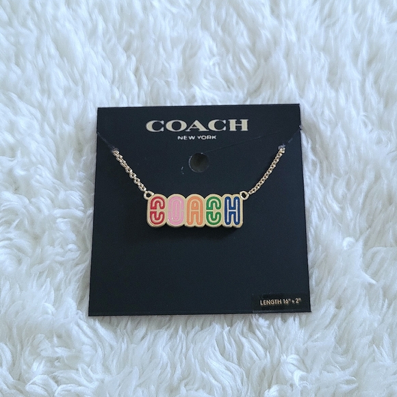 Coach Jewelry - Coach Logo Retro☮️ Necklace - NIB